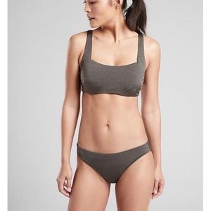 Athleta aqualuxe bra sized bikini top swim gray